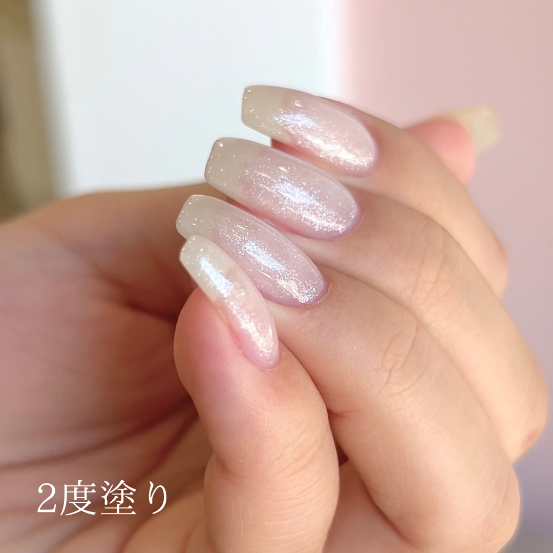 オテガルン15 - ホワイトパメ【パメ（パール＆ラメ）入り】